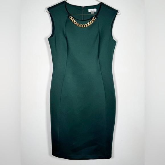 Calvin Klein Women’s NWT Size 10 Sleeveless Hardware Dress - Picture 1 of 9